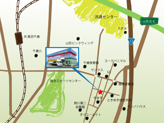 カーコーティング山形　地図